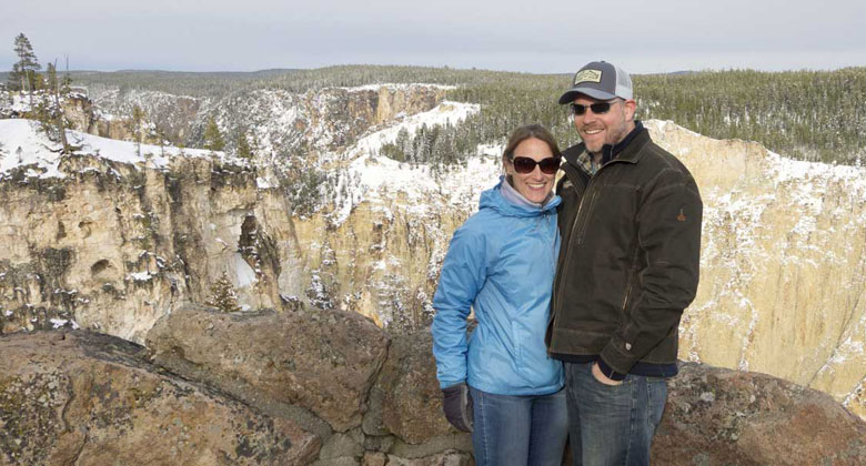 Jennifer and James in Yellowstone National Park