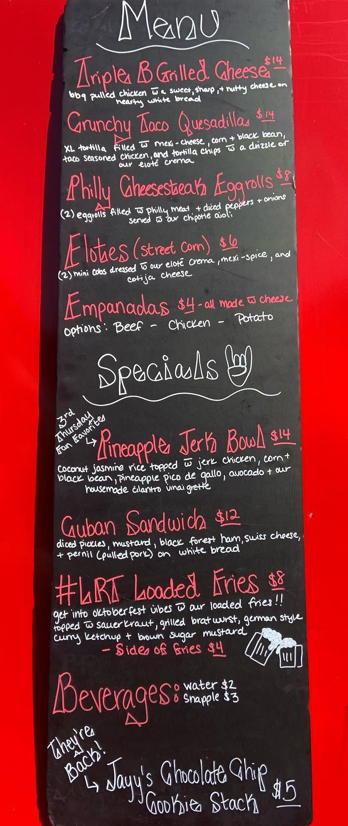 Jayy's Menu