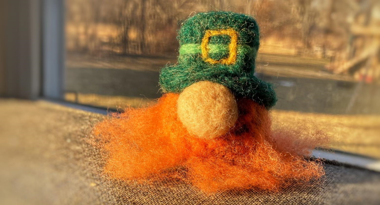 St. patrick's day needle felting class photo