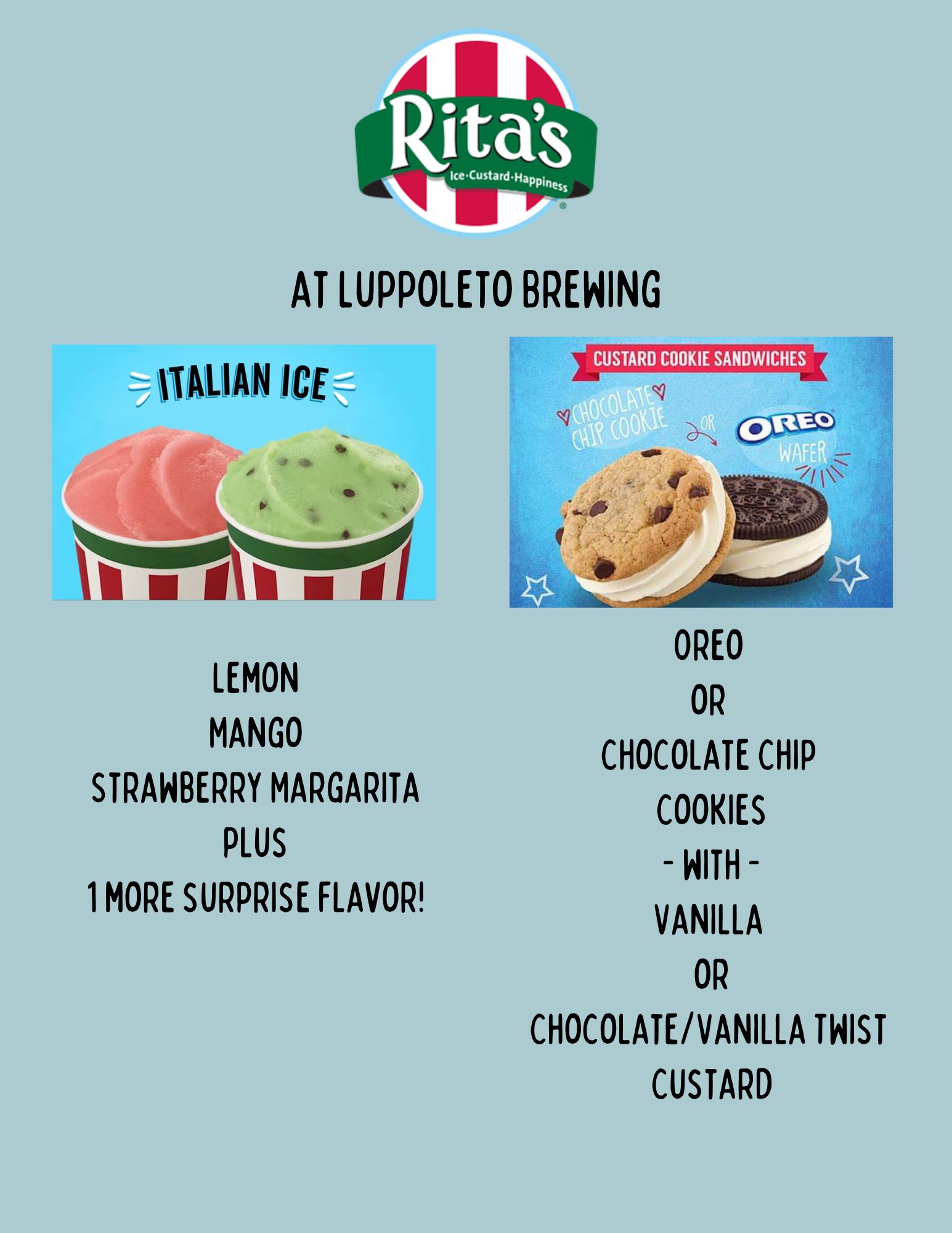 Rita's Italian Ice Menu