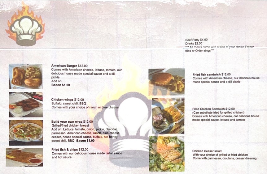 Wheeling Grill Menu